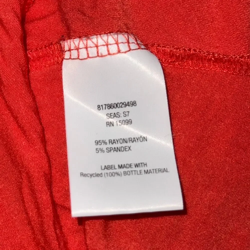 Coral Lightweight Flowy Open Jersey Knit Cardigan